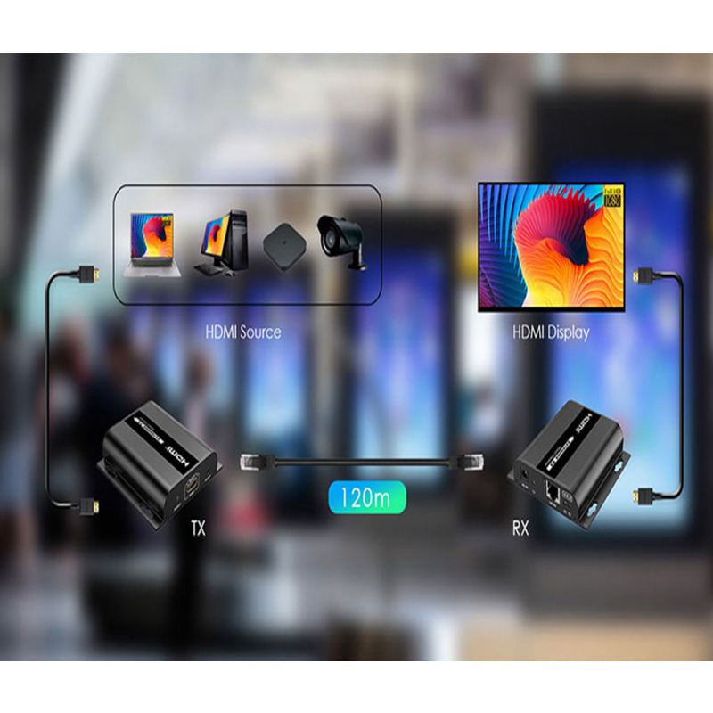 SAXXON LKV38340- Kit extensor HDMI sobre IP/ Resolucion 1080p/ Cat 5e/ 6/ hasta 120 metros/ Hasta 253 receptores/ Delay de 70ms/ HdBIT/ Transmisor de IR/ Plug and play image 6