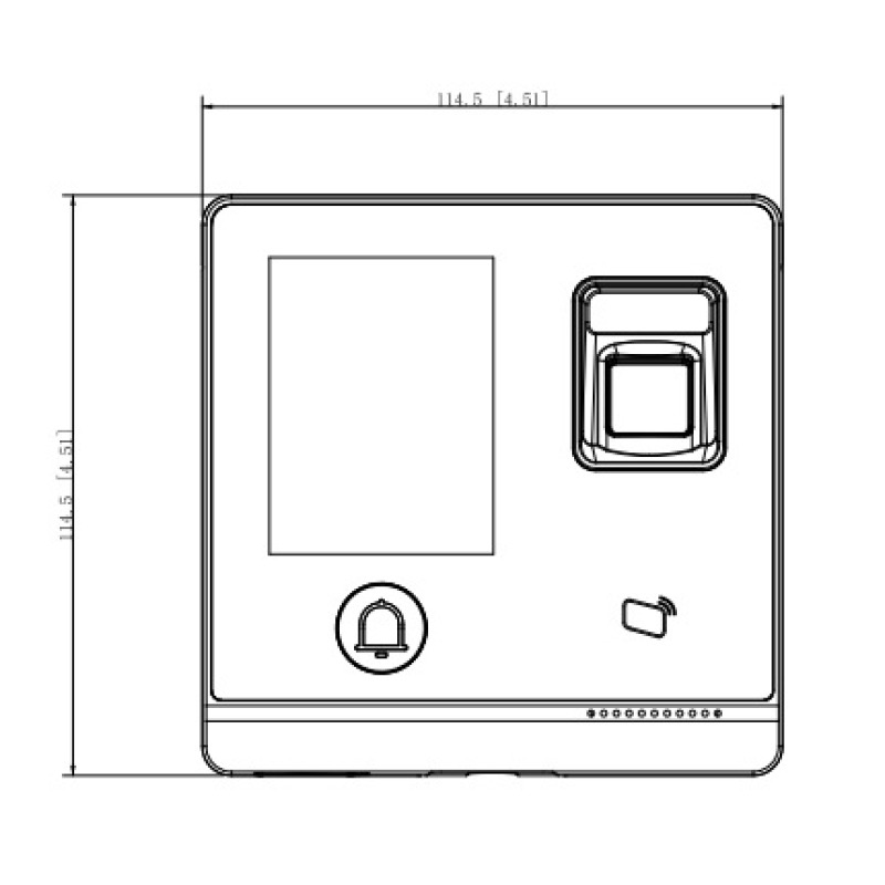 DAHUA ASI1212F-D - Control de Acceso Touch/ 3,000 Huellas/ 30,000 Tarjetas ID/ 30,000 Passwords/ 150,000 Registros/ Apertura Remota desde APP/ Tiempo de lectura de 1.5 s/ TCP/IP/ E&S de Alarma/ Boton de Apertura/ image 3