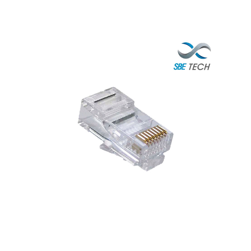 SBETECH 24018P8C - Plug RJ45 8 posiciones 50 micras de Oro CAT5e, PAQ 50 pza image 2
