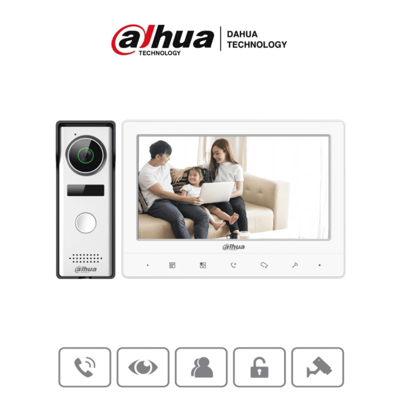 DAHUA DHI-KTA02 - Kit de Videoportero Analógico/ Monitor con Pantalla de 7 Pulgadas/ Botones Touch/ Frente de Calle con Camara de 1.3 Megapixeles/ DWDR/ IP66/ Apertura de Puerta/ Soporta Hasta 2 Frentes de Calle + 3 Monitores/  image 3
