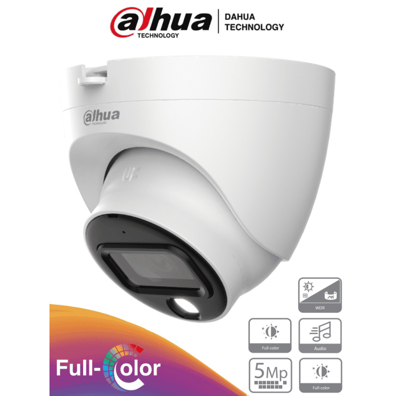 DAHUA HDW1509TLQ-A-LED - Camara Domo Full Color de 5 Megapixeles/ Lente de 3.6mm/ Grados de apertura/ Imagen a Color 24/7/ WDR Real de 120dB/ Leds para 20 Metros/ IP67/ Instalación Rapida/ image 2