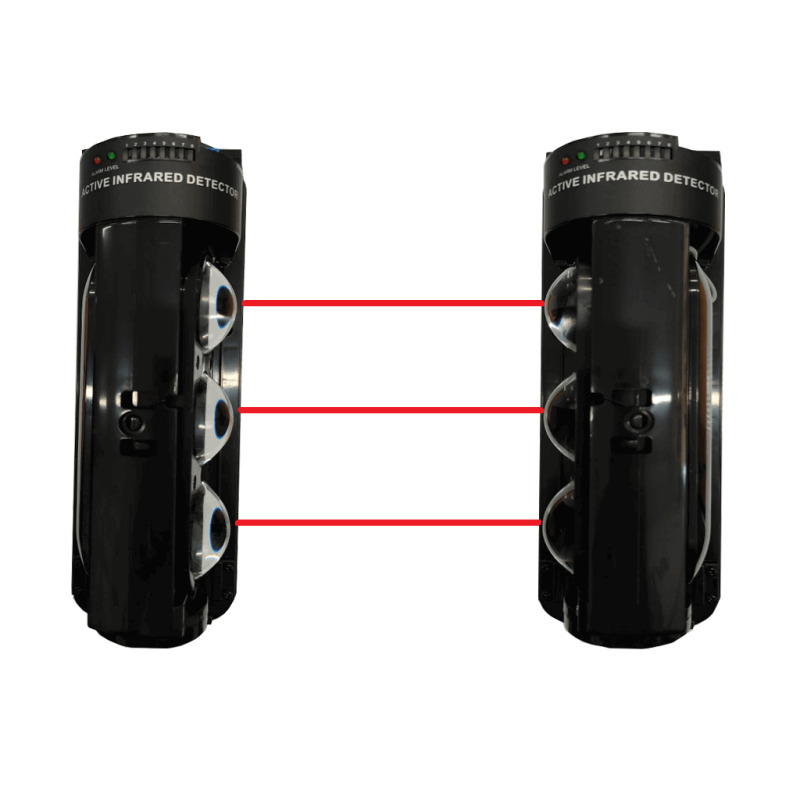 IHORN ABE100-  Detector por triple haz de luz (fotocelda) / Distancia hasta 100  Mts / Velocidad de respuesta 50mS / 12 VDC compatible con paneles IHORN / RISCO / DSC / BOSCH.  image 2