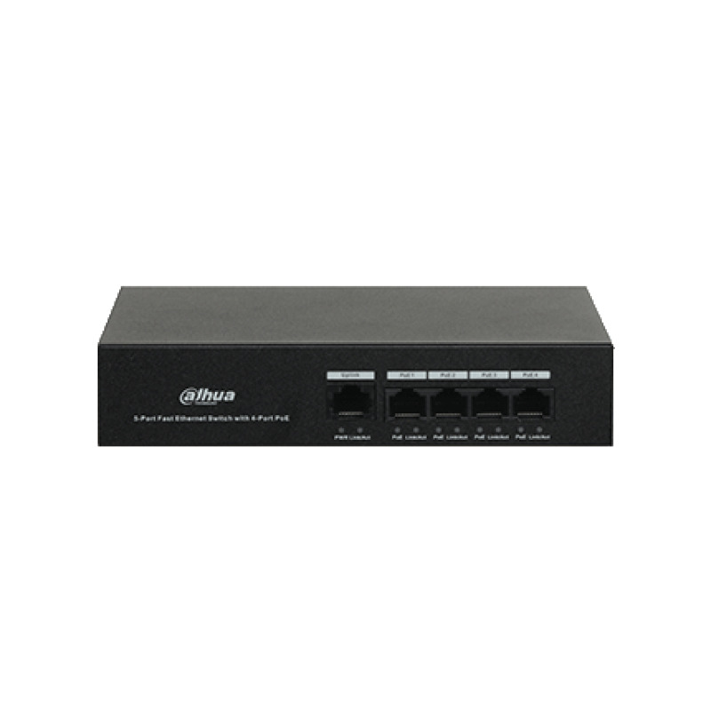 DAHUA DH-PFS3005-4ET-36 - Switch PoE de 4 Puertos/ Capa 2/ 1 Puerto 10/100 Base T/ 4 Puertos PoE 10/100 /  36 Watts Totales/ Switching 1 Gbps/ Tasa de Reenvio de Paquetes  744 Kbps/ Memoria Buffer de Paquetes 448 Kb/ Protección de Descargas/ image 6