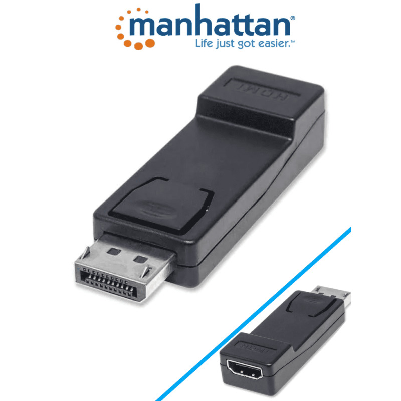MANHATTAN 151993 - Adaptador DisplayPort a HDMI Pasivo/ Conectores DisplayPort Macho / HDMI Hembra/ Soporta Aplicaciones de Gran Ancho de Banda Hasta 10.8 Gbps/ Resoluciones de Hasta 1920x1200@60Hz/ image 3