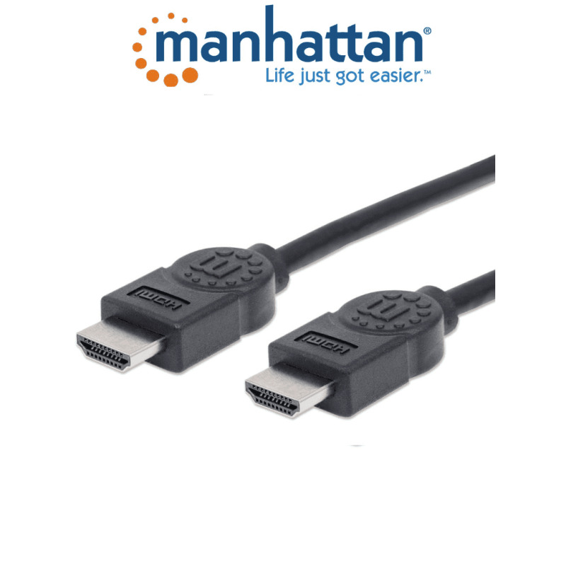 MANHATTAN 306119- Cable HDMI de Alta Velocidad de 1.8 Metros/ Resolución 4k@30Hz/ Soprota 3D/ HDMI Macho a Macho/ Soporta Canal de Retorno de Audio (ARC)/ Blindado para Reducir Interferencia/  image 3
