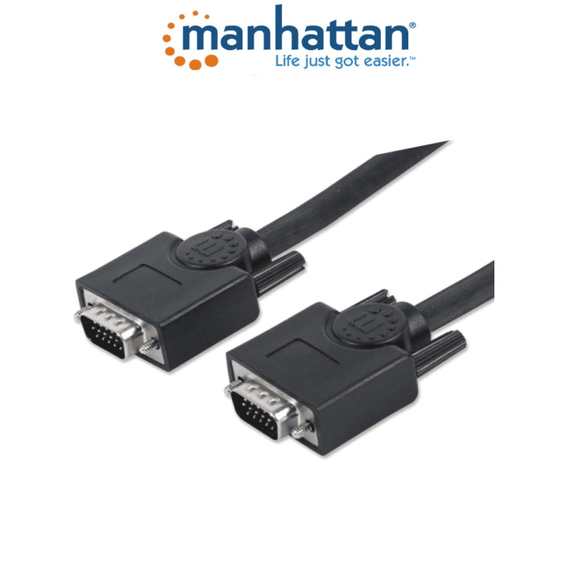 MANHATTAN 372978 - Cable de 7.5 Metros Para Monitor SVGA/ HD 15 Macho a HD 15 Macho/ Color Negro/