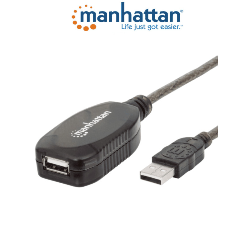 MANHATTAN 151573 - Cable de Extensión Activa USB de Alta Velocidad/ 10 Metros/ de USB A Macho - USB A Hembra/ Soporta Velocidades de Hasta 480 Mbps/ Cascadeable hasta 3 Dispositivos para 30 Metros/   image 3