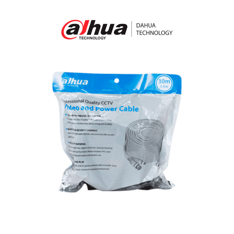 DAHUA DH-PFM942I-30-5 - Cable de 30 Metros Armado para Video y Energía/ Para Camaras Hasta 4k/ con Conectores BNC y de Energía/ Uso Exterior e Interior/ Cobre de Alta Pureza/ Soporta: AHD/CVI/TVI/CVBS/  image 3