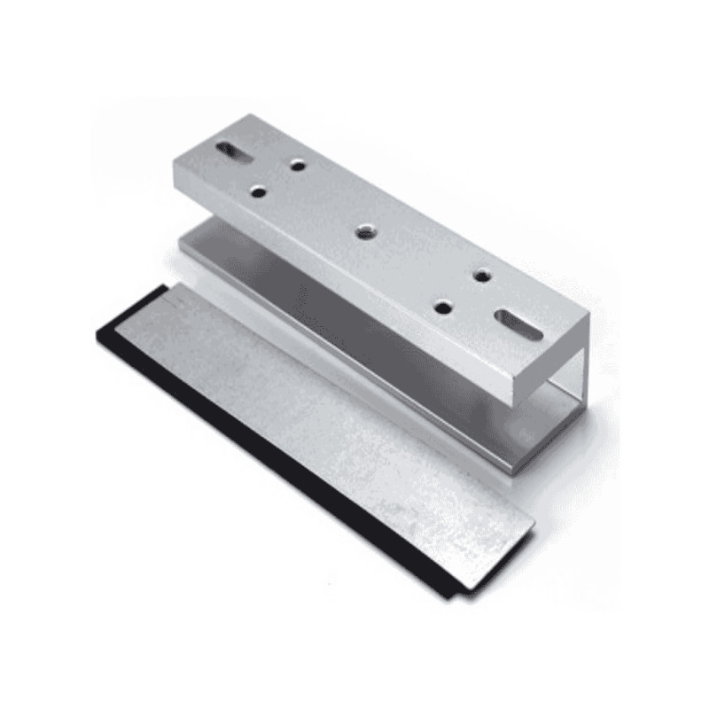 ZKTECO LM200LEDSU - Paquete de contrachapa magnética de 200 Kg a 12 VDC con señal NC que incluye soporte en U para colocación en puertas de vidrio   image 3