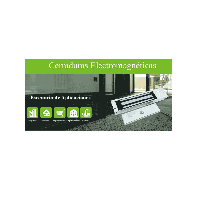 ZKTECO LMB120SU - Paquete de contrachapa magnética de 120 Kg incluye soporte de fijación en U para instalación en puertas de vidrio o cristal templado image 6