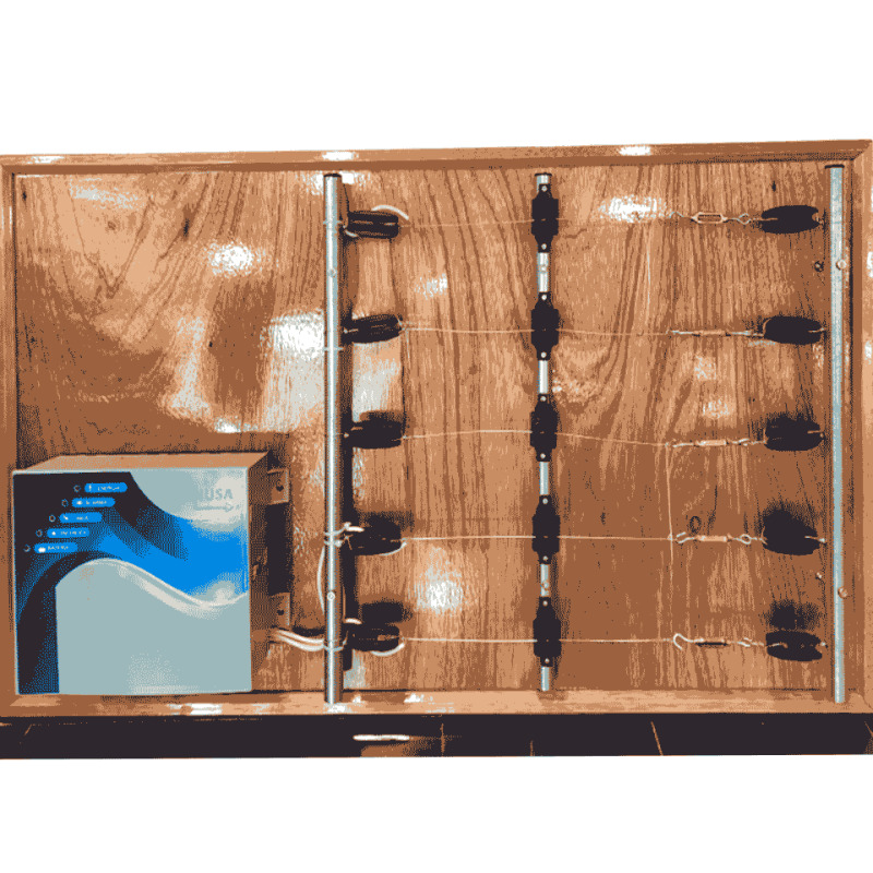 YONUSA EY10000127AFBAT - Paquete de energizador anti plantas o alta frecuencia de 10,00V con hasta 10,000 mts lineales, incluye batería de respaldo de 12VDC a 4.5 AH, sirena de 30W y gabinete metálico  image 4