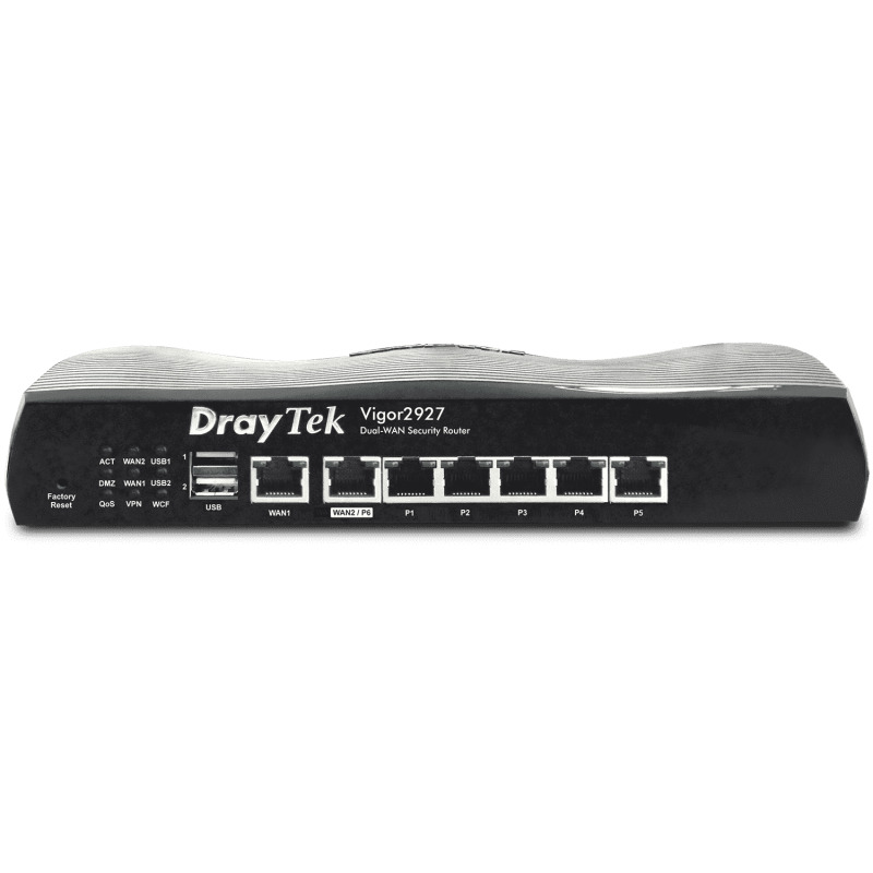 DRAYTEK VIGOR2927- Ruteador Multi-WAN Balanceador de Cargas/ 1 Puerto WAN GE RJ45/ 1 Puerto intercambiable LAN & WAN/ 5 Puertos LAN GE/  50 Tuneles VPN/ 2 Puertos  USB/ Ideal para PyMEs #BUENFIN image 5