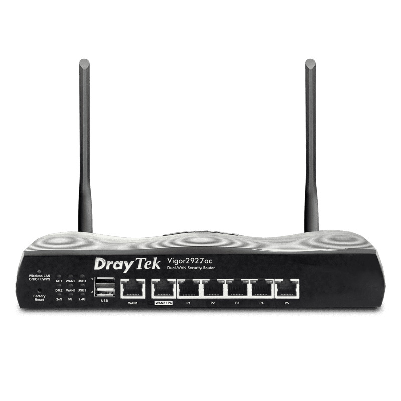 DRAYTEK VIGOR2927AC- Ruteador Inalambrico Multi WAN/ 1 Puertos WAN GE RJ45/ 1 Puerto intercambiable LAN & WAN/ 5 Puertos LAN GE/ 50 VPN/ 2 Puertos  USB/ WiFi AC Hasta 1733 Mbps #BUENFIN image 6