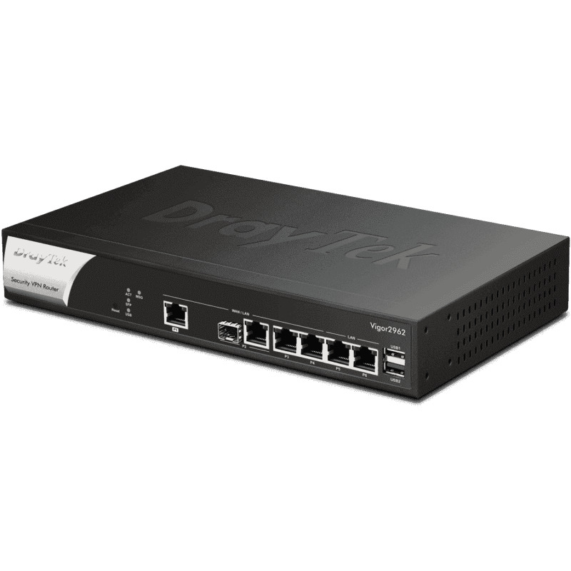DrayTek VIGOR2962- Ruteador Multi-WAN Balanceador de cargas/ Ideal para PyMEs/ Hasta 200 túneles VPN/ 1 Puerto WAN 2.5GB/ 1 Puerto combo SFP & RJ45 WAN/ 2 Puertos intercambiables LAN & WAN GE/ 2 Puertos fijos LAN RJ45 GE/ Filtrado de contenido WEB image 4