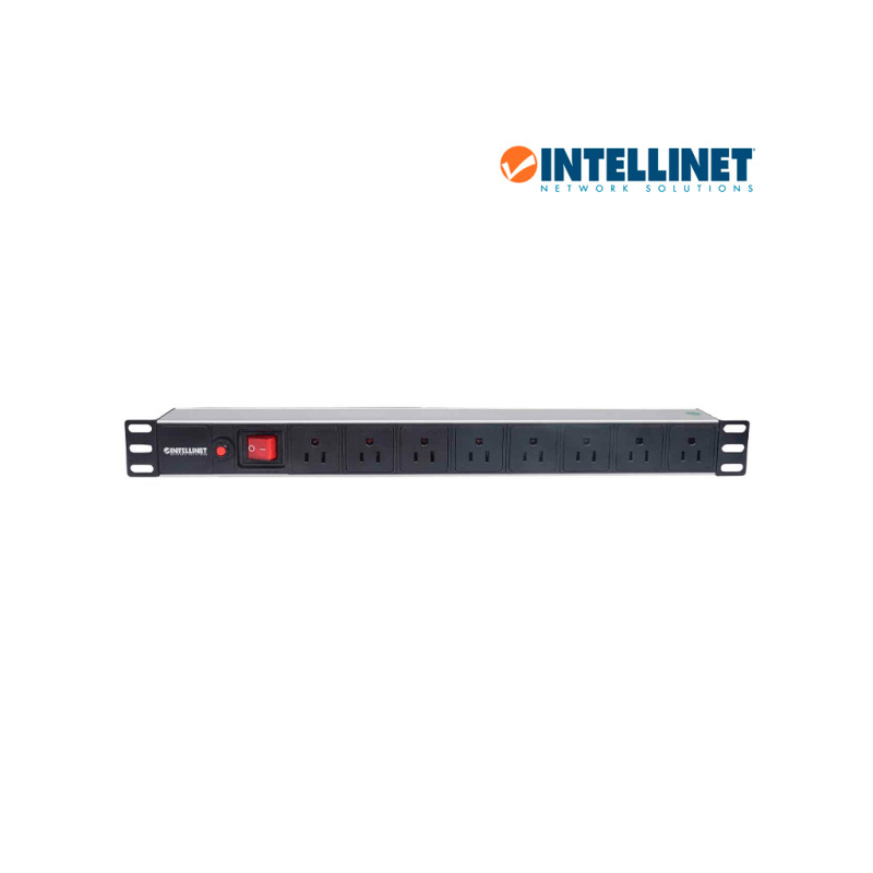 INTELLINET 713993- Barra PDU / 8 cont. Gab/Rack 19"/ 1U/ Contra sobrecarga / On/Off image 6