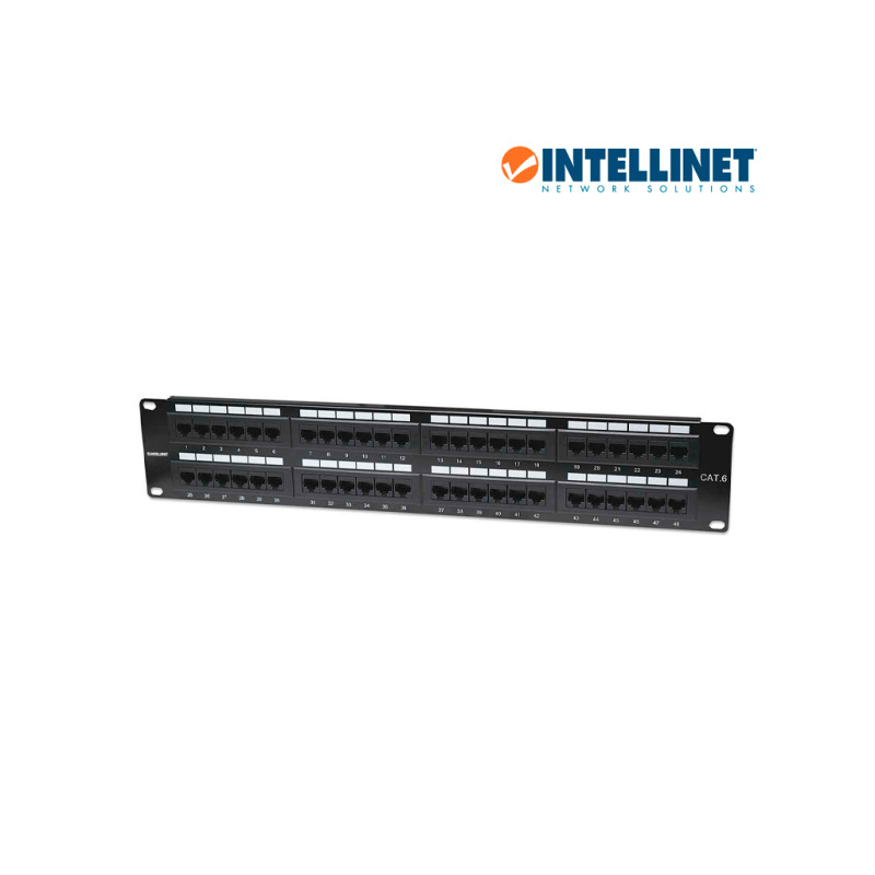 INTELLINET 560283 - PANEL PARCHEO CAT 6 / 48 PTOS / 2 NIV. RACK image 3