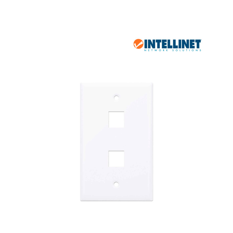 INTELLINET 163293 - TAPA (FACEPLATE) / 2 PERFORACION / BLANCO image 3