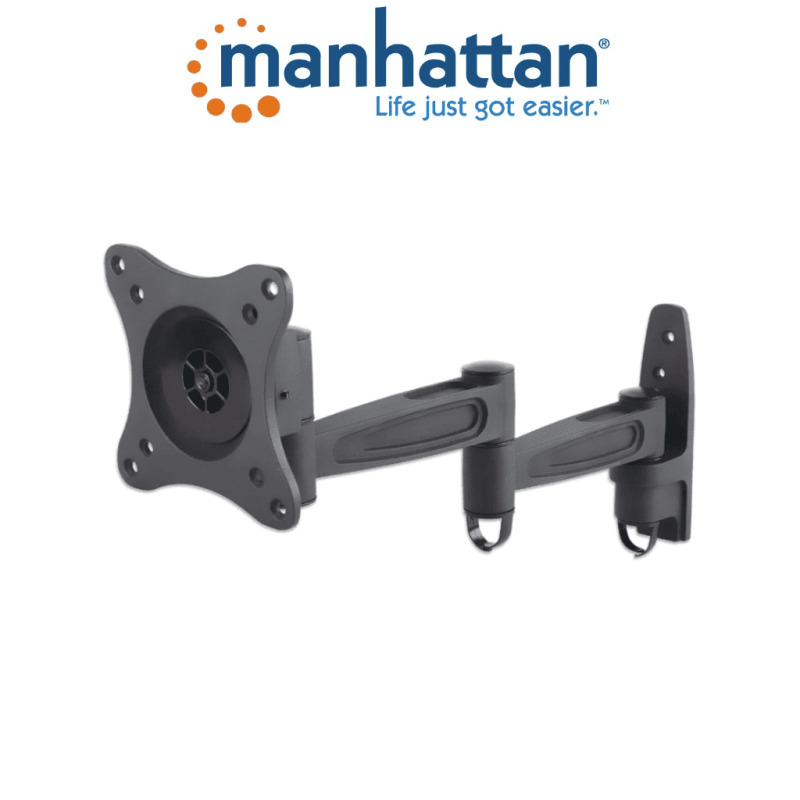 MANHATTAN 423670 - Soporte de Pared para Pantallas de 13 a 27"/ 15 Kg de Carga/ Brazo Articulado/ Distancia a la Pared de Hasta 40.8 cm/ Ajuste Horizontal y Vertical/ VESA 75/ 100/ image 3