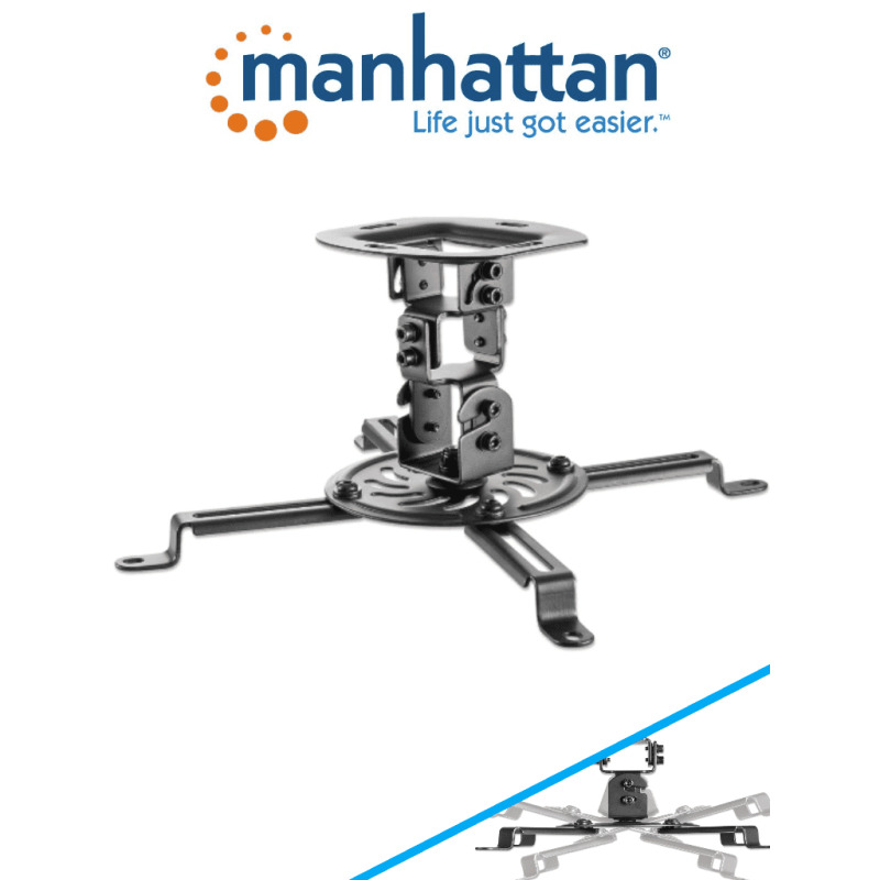 MANHATTAN 461184 - Soporte de Techo para Proyector/ 13.5 Kg de Carga/ Movimiento Articulado/ Brazos Ajustables para Diferentes Tamaños de Proyector/ image 2