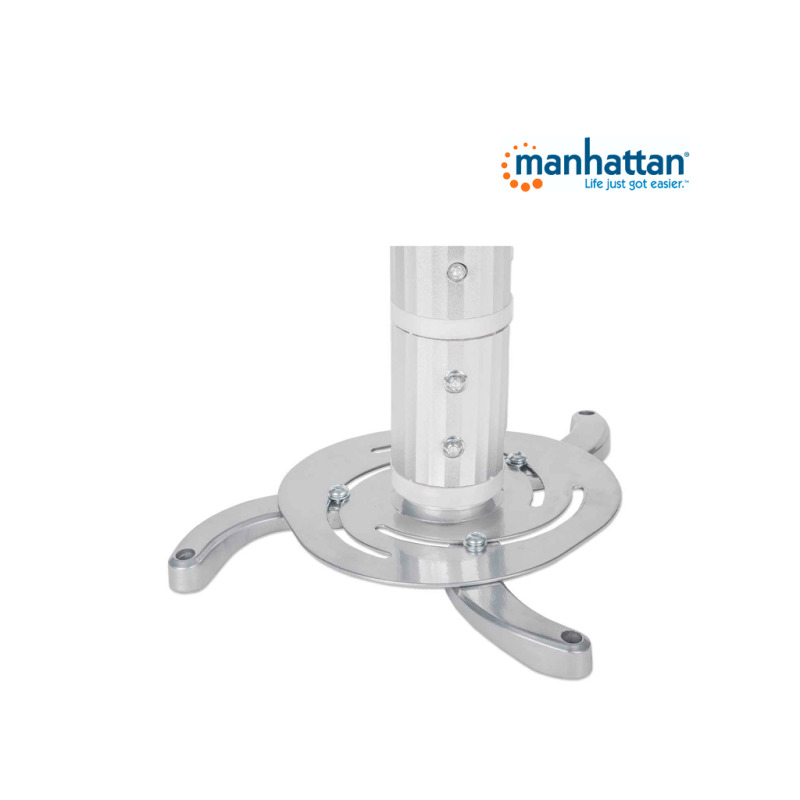 MANHATTAN 424820 - Soporte de Techo para Proyector/ 10 Kg de Carga/ Barra Extensible de 13 a 106 cm/ Ajuste Vertical, Giro y Altura/ Construido en Aluminio/ Administrador de Cable/ Sujeta con Seguridad la Mayoría de los Proyectores/ image 5
