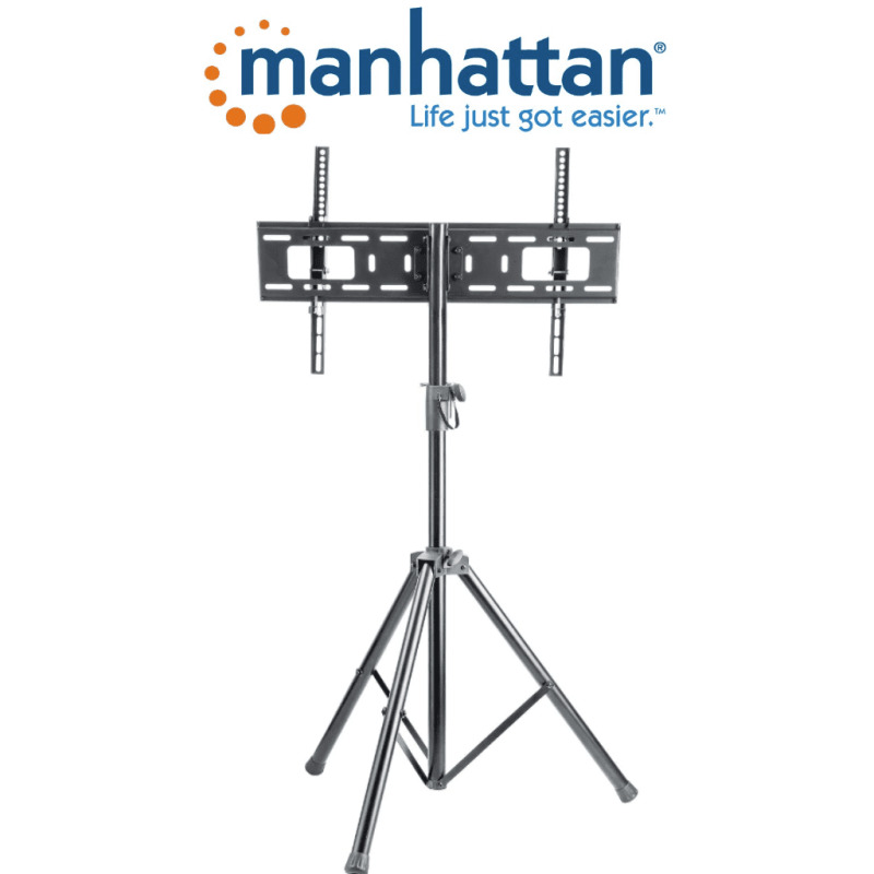 MANHATTAN 461412- Soporte de Piso para Pantallas de 37 a 70 Pulgadas/ 35 Kg de Carga/ Trípode con Ajuste de Altura de 1.24 a 1.88 Mts/ Ajuste de Inclinación/ VESA 200/ 400x200/ 300/ 400/ 600x400/ image 3