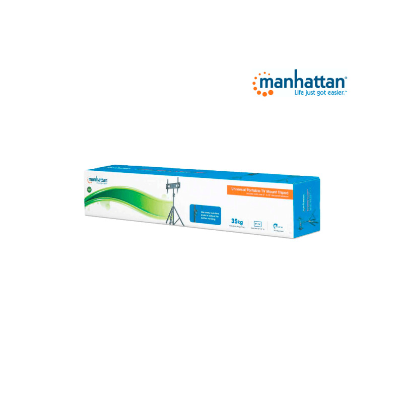 MANHATTAN 461412- Soporte de Piso para Pantallas de 37 a 70 Pulgadas/ 35 Kg de Carga/ Trípode con Ajuste de Altura de 1.24 a 1.88 Mts/ Ajuste de Inclinación/ VESA 200/ 400x200/ 300/ 400/ 600x400/ image 10