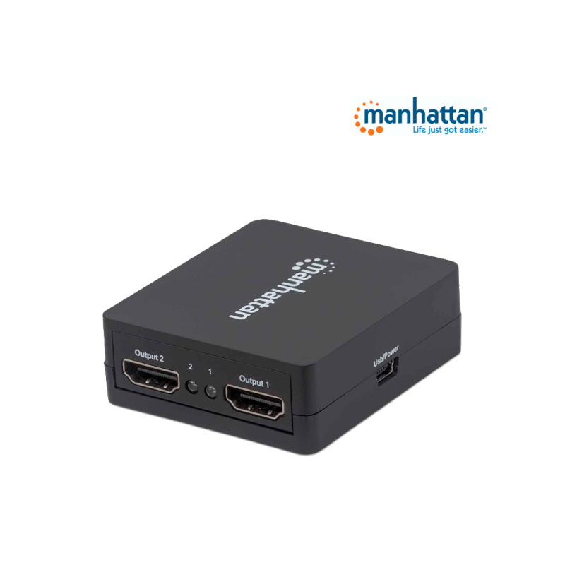 MANHATTAN 207652 - Splitter / Divisor de Video HDMI/ FullHD/ 1 Entrada y 2 Salidas/ Distancia de Entrada 15 Metros/ Distancia de Salidas 15 Metros/ Soporta Conexión en Cascada/ Soporta sonido LPCM, Sonido Master DTS-HD y Dolby TrueHD/ image 4