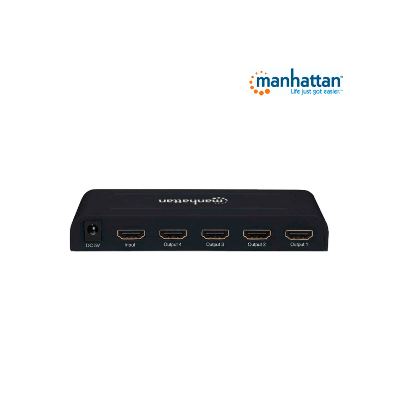 MANHATTAN 207515 -  Splitter / Divisor de Video HDMI/ 1 Entrada y 4 Salidas/ Resolucion 4k @ 30Hz/ Soporta Video full 3D y Color Profundo/ Soporta Sonido Comprimido DTS-HD Master y Sonido Envolvente/ image 7