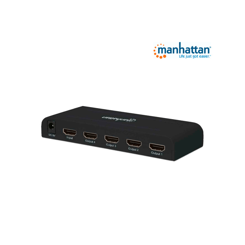 MANHATTAN 207515 -  Splitter / Divisor de Video HDMI/ 1 Entrada y 4 Salidas/ Resolucion 4k @ 30Hz/ Soporta Video full 3D y Color Profundo/ Soporta Sonido Comprimido DTS-HD Master y Sonido Envolvente/ image 10