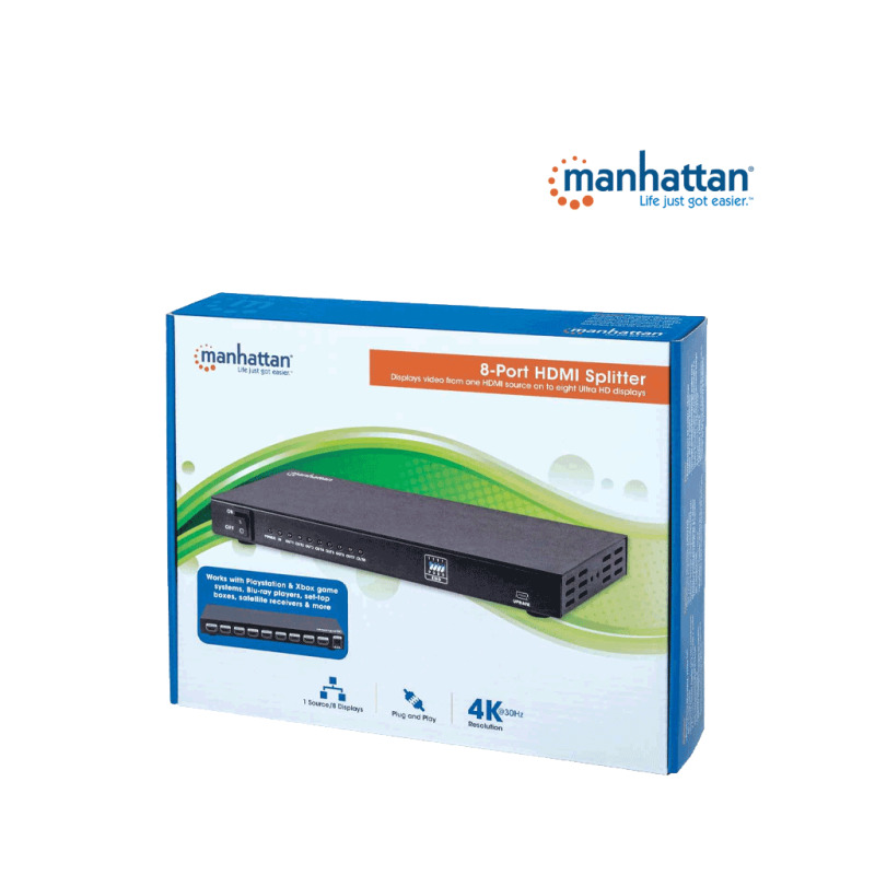 MANHATTAN 207560 - Video Splitter / HDMI / 4k@30Hz / 1 in:8 out image 13