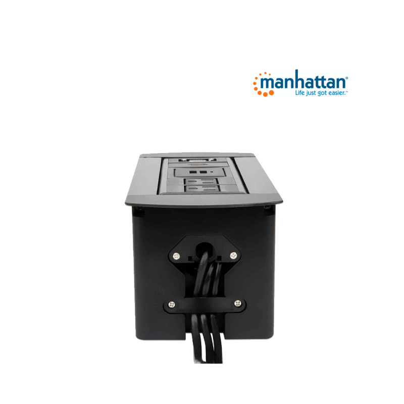 MANHATTAN 164832 - Caja de Conexiones para Escritorio de Apertura Giratoria/ 1 Puerto HDMI con Conexión de Paso/ 2 Contactos Electricos/ 2 puertos USB-A con LED y 1 salida de hasta 2.1A / 5 VDC/ 1 Puerto VGA/   image 8