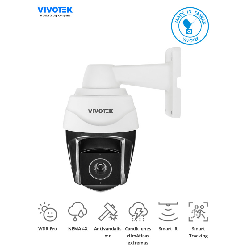 VIVOTEK SD9384-EHL - Cámara IP PTZ Exterior 5 Megapixeles/ 30x Zoom Óptico/ Smart IR 200mts/ Protección Nema4X, IP66, IK10/ EIS/ WDR Pro/ H265/ Smart Tracking/ Ciberseguridad Trend Micro/ Camera Link/NDAA/ONVIF image 2