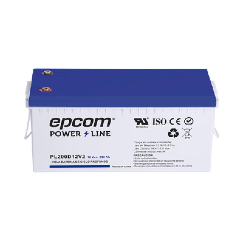 Batería 12 Vcc / 200 Ah / UL / Tecnología AGMVRLA / Ciclo profundo / Para uso en aplicaciones fotovoltaicas y de emergencia  / Terminales T5 image 2