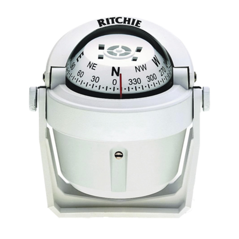 Brújula serie Explorer en color blanco con iluminación nocturna color verde