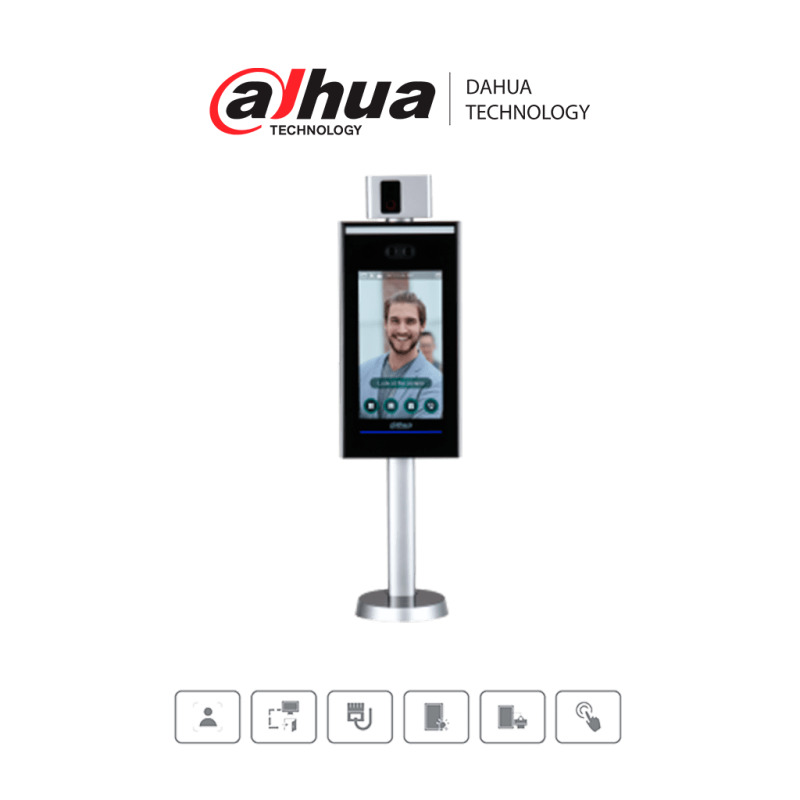DAHUA DHI-ASI7223X-A-V1-T1 - Control de Acceso con Reconocimiento Facial  y Medición de Temperatura/ Pantalla touch de 7 Pulgadas/ Soporta 100,000 Usuarios, 100,000 Rostros, 100,000 Tarjetas, 300,000 Registros/ Montaje en Torniquete/ #LoNuevo image 2