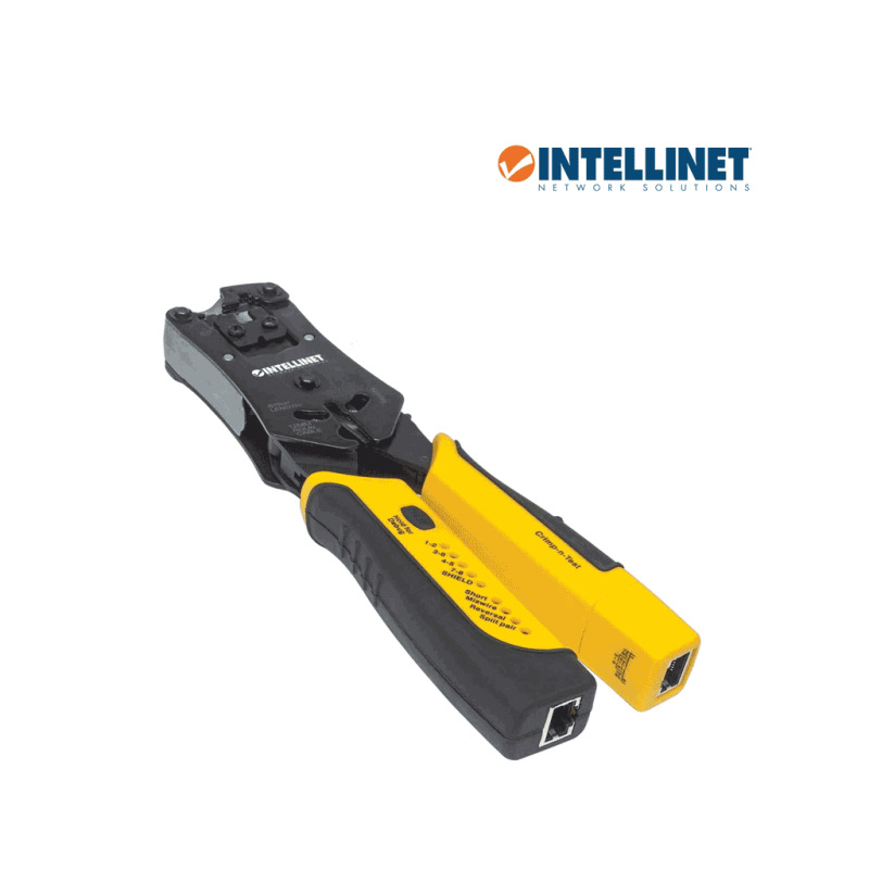 INTELLINET 780124 Pinza Crimpeadora Universal de Plugs Modulares y Probador de Cables 2-en-1 Crimpeadora y Probador de Cables - Corta, Pela, Remata y Prueba image 6