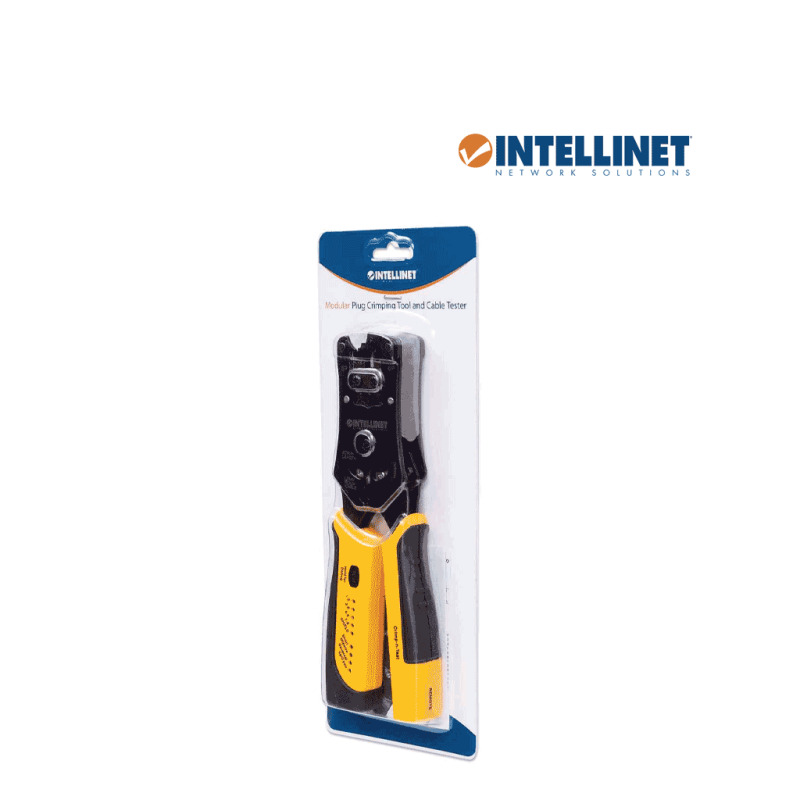 INTELLINET 780124 Pinza Crimpeadora Universal de Plugs Modulares y Probador de Cables 2-en-1 Crimpeadora y Probador de Cables - Corta, Pela, Remata y Prueba image 9