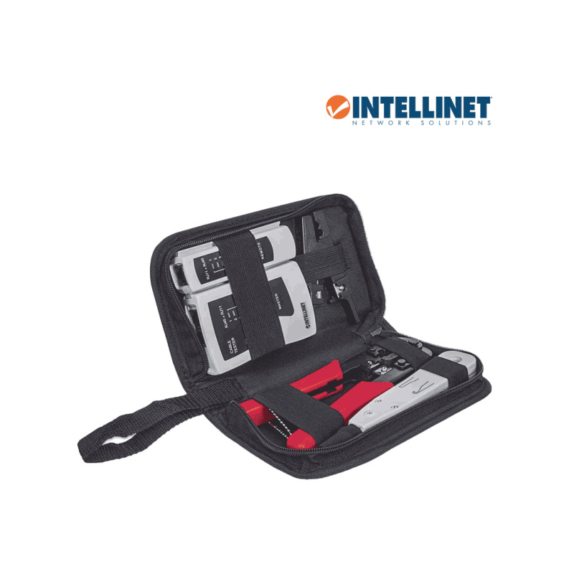 INTELLINET 780070 Kit de herramientas para red con 4 piezas kit de 4 herramientas para red compuesto por Probador de cable UTP, Ponchadora, Pinza Crimpadora y Pelador de cable image 7