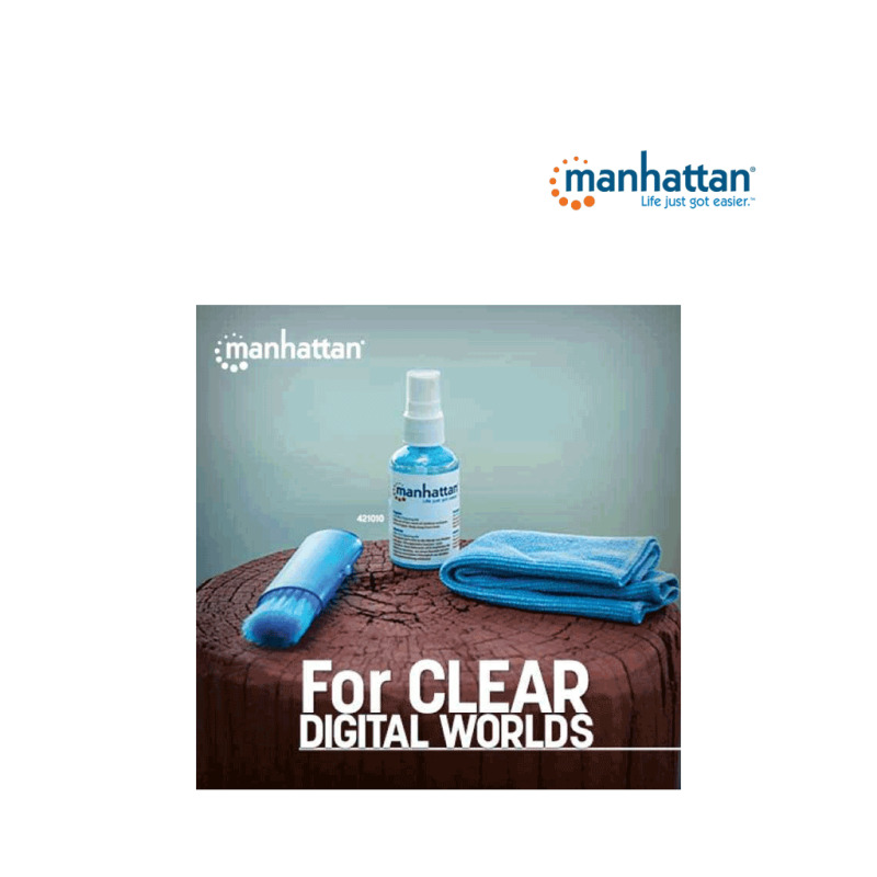 MANHATTAN 421010 -  Kit de Limpieza para Pantallas LCD/  Libre de Alcohol/  Incluye Solución de Limpieza/ Brocha y Paño de Microfibra/ #LoNuevo image 4