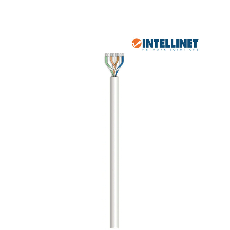 INTELLINET 334136 Bobina de Cable UTP Cat6, Sólida, 100% cobre, 305 m de cable UTP, Filamento sólido, CM, Certificable, Gris image 4