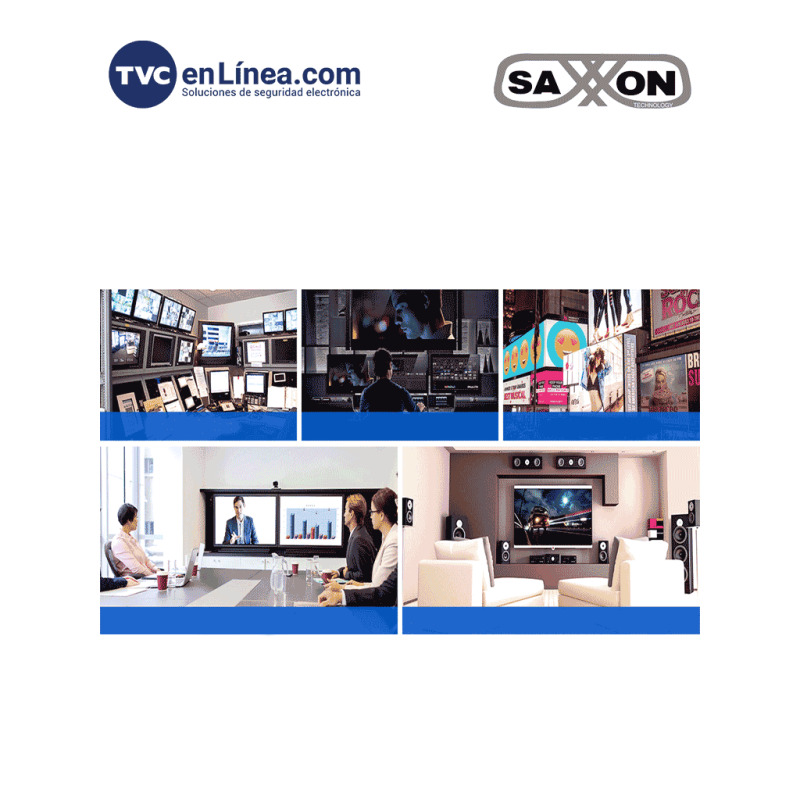 SAXXON LKV223 - Kit extensor de video HDMI/ Resolucion 1080P/ 60 Hz/ Hasta 70 metros con Cat6/ 6A/ 7  Cero latencia/ Loop HDMI/ Soporta HDR/ Infra rojo de 2 vías/ Salida de audio/ image 3