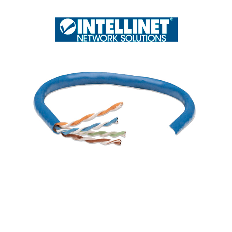 INTELLINET 705059 Bobina de Cable UTP Cat6, Sólida, 100% cobre Cable UTP, Filamento sólido, 23 AWG, 100% cobre, clasificación CM, 305 m, Azul image 3