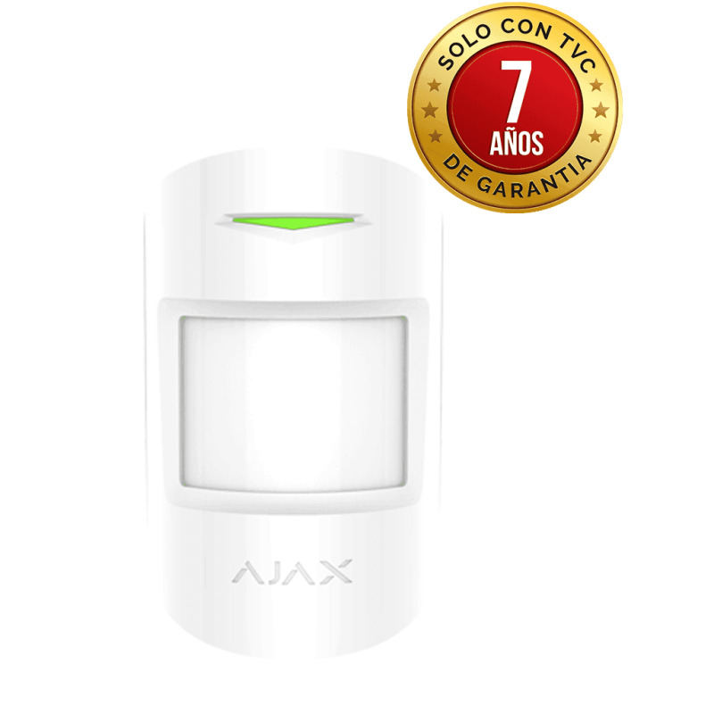 AJAX CombiProtect W - Detector inalámbrico combinado de rotura de cristal y movimiento. Color Blanco