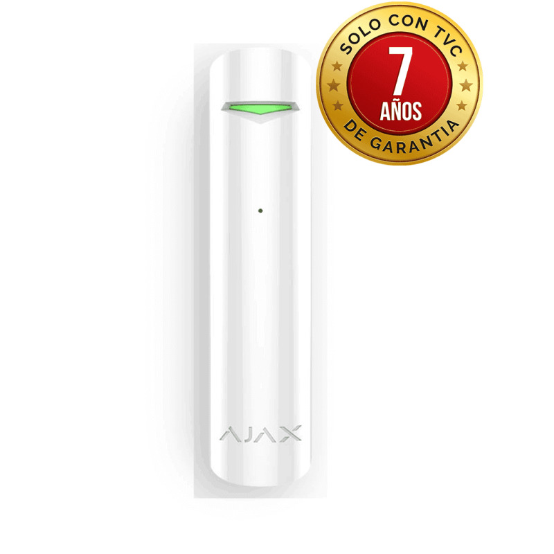 AJAX GlassProtect W - Detector de rotura de cristal Inalámbrico. Color Blanco