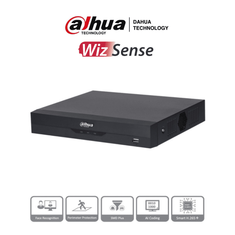 DAHUA DH-XVR5116HS-I3 - DVR 16 Canales 5 Megapixeles Lite/ WizSense/ H.265+/ 16 Ch HDCVI +8 IP/ Hasta 24 Canales IP/ 2 Canales de Reconocimiento Facial/ SMD Plus/ Protección Perimetral/ 1 Sata/ Soporta CVI/AHD/TVI/ CVBS e IP/ IoT&POS/ image 2