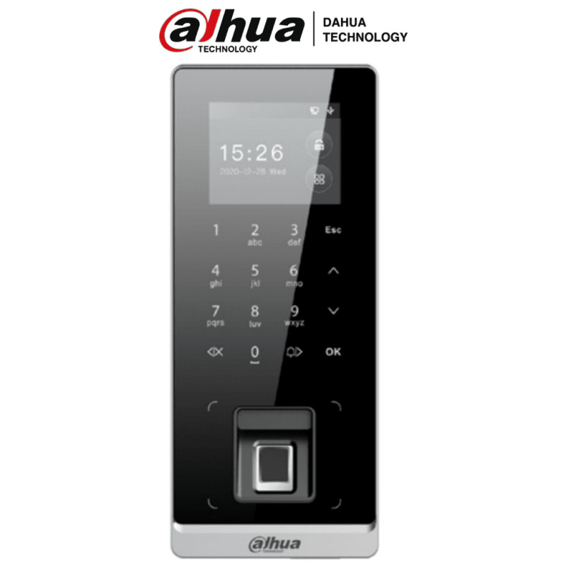 DAHUA ASI2212H-W - Control de Acceso Exterior IP65/ 3,000 Huellas/ 30,000 Tarjetas Mifare y Passwords/ 150,000 Eventos/ Diseño Delgado y Elegante/ Desbloqueo Remoto/ TCP/IP/ AutoRegistro/ P2P/ Funcion de Timbre/ #LoNuevo
