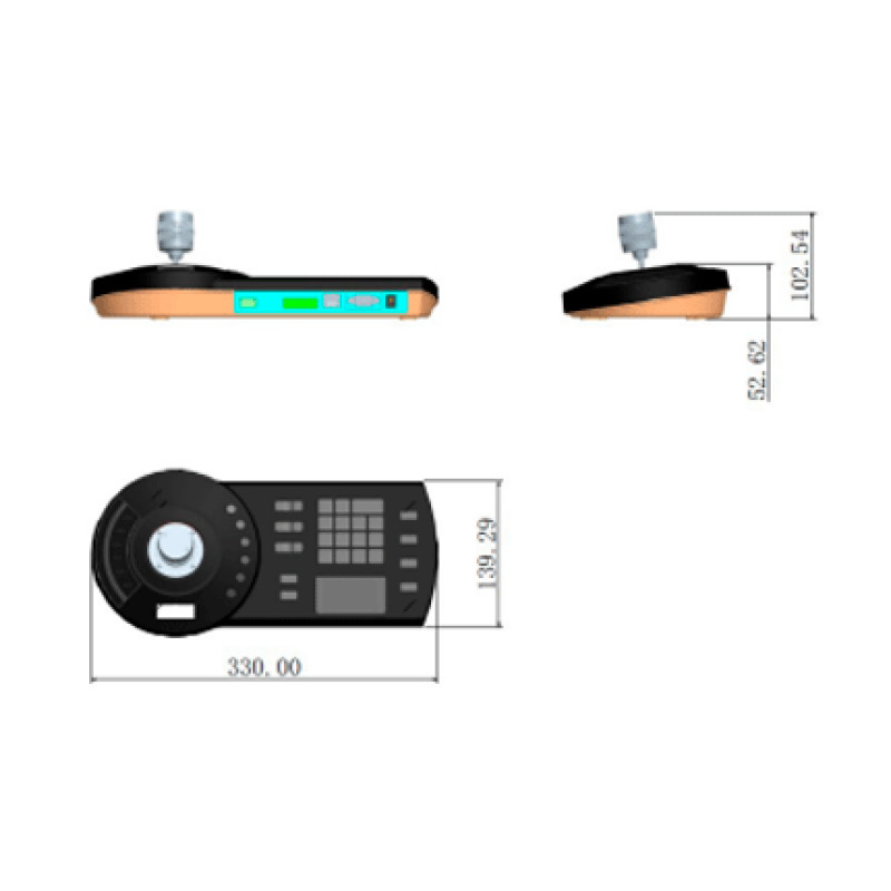 DAHUA NKB1000-E - Teclado Controlador IP con Joystick para PTZs Analogicas e IP/ Control de DVRs y NVRs/ Pantalla LCD/ RJ-45/ RS232/ Pelco D & P/ #LoNuevo image 2