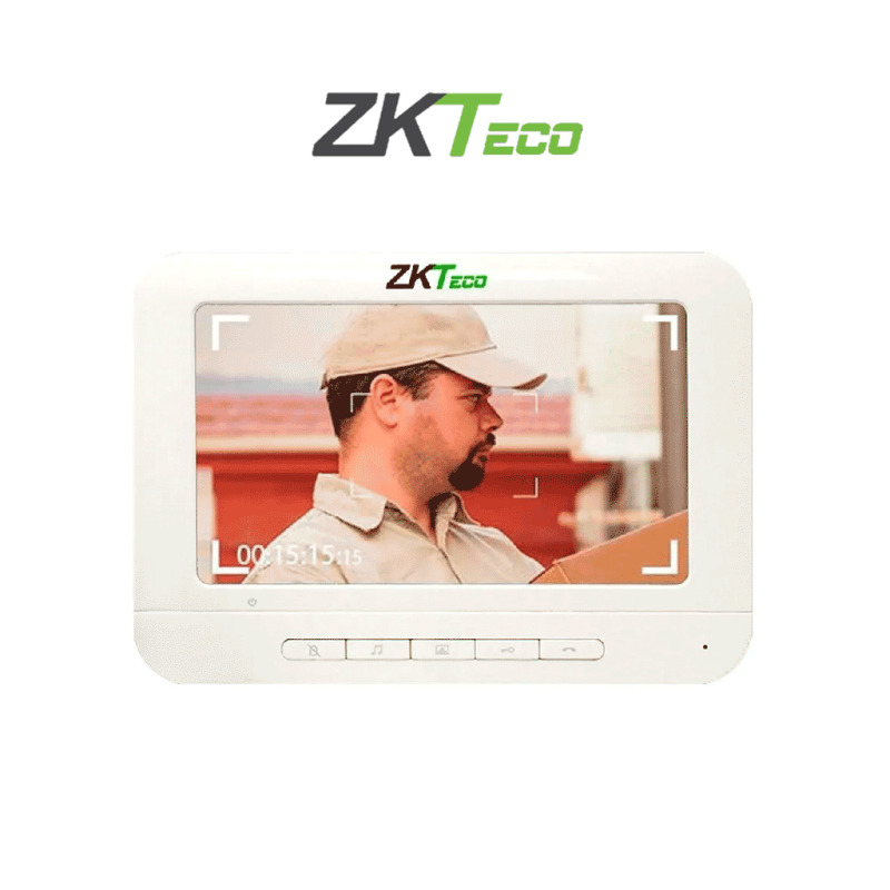 ZKTECO VDPIB3 - Monitor para Videoportero Analógico de 7 pulgadas / Pantalla LCD / Resolución 800*480 / Hasta 25 Tonos Diferentes / Imagen Nítida / Botón de NO Molestar / Conexión mediante 4 Hilos  image 2