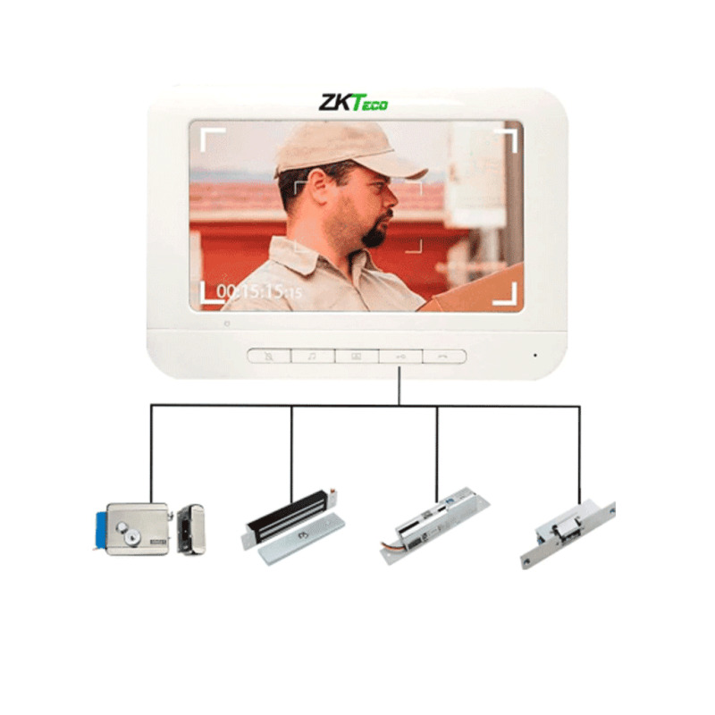 ZKTECO VDPIB3 - Monitor para Videoportero Analógico de 7 pulgadas / Pantalla LCD / Resolución 800*480 / Hasta 25 Tonos Diferentes / Imagen Nítida / Botón de NO Molestar / Conexión mediante 4 Hilos  image 6