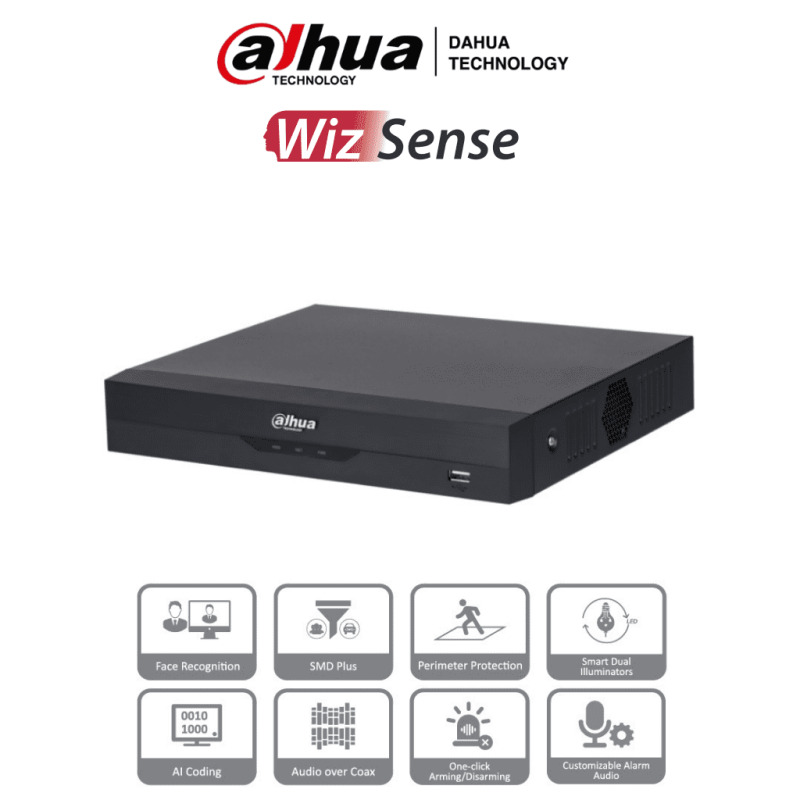 DAHUA XVR5104HS-I3 - DVR de 4 Canales 5 Megapixeles Lite/ WizSense/ IA/ H.265+/ +2 Canales IP/ Hasta 6 Canales IP/ 1 Ch de Reconocimiento Facial/ 1 Ch Protección Perimetral/ SDM Plus/ Codificación IA/ Funciones IoT & POS/  1 SATA/ #LoNuevo image 2
